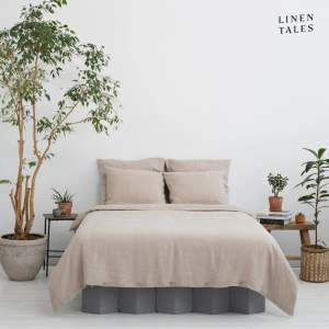 Krémové povlečení na jednolůžko z konopného vlákna 140×200 cm – Linen Tales