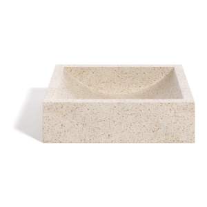 Umyvadlo z terrazzo Kave Home Sunday, 45 x 40 cm
