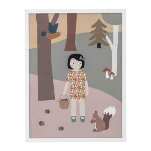 Nástěnný plakát v bílém rámu Bloomingville Mini Gytta Frame, 32 x 42 cm