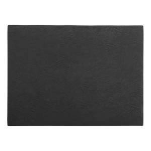 Černé prostírání z imitace kůže ZicZac Troja Rectangle, 33 x 45 cm