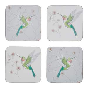 Šedé podtácky v sadě 4 ks Hummingbirds – Cooksmart ®