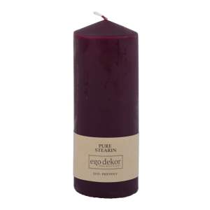 Vínově červená svíčka Eco candles by Ego dekor Top, doba hoření 50 h