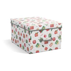 Kartonový úložný box s víkem/dekorativní 37x50x15 cm Engla Christmas Storage – Bigso