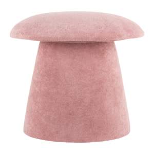 Světle růžový sametový taburet Mushroom – Leitmotiv