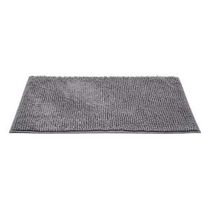Tmavě šedá textilní koupelnová předložka 50×80 cm Chenille – Allstar