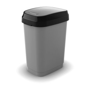 Šedý odpadkový koš 25 l Dual Swing Bin M – KIS