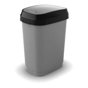 Šedý odpadkový koš 25 l Dual Swing Bin M – KIS
