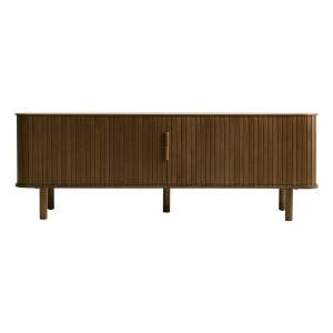 Hnědý TV stolek v dekoru dubu 56×160 cm Cavo – Unique Furniture