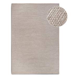 Béžový ručně tkaný koberec s příměsí vlny 60×90 cm Pradesh Linen White – Elle Decoration