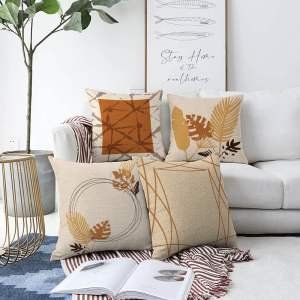 Sada 4 povlaků na polštáře Minimalist Cushion Covers Neutral, 55 x 55 cm