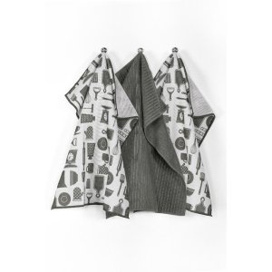 Utěrky v sadě 3 ks z mikrovlákna 48×40 cm Essential – Tiseco Home Studio