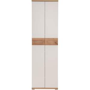 Bílá přírodní šatní skříň v dekoru dubu 59×199 cm Topix – Germania