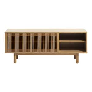 TV stolek v dekoru dubu v přírodní barvě 143×55 cm Tiber – Unique Furniture