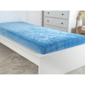 Modré prostěradlo z mikroflanelu 90×200 cm Exclusive – B.E.S.