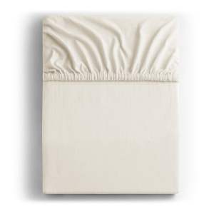 Bílé/krémové napínací prostěradlo jersey 240×200 cm Amber – Restilo