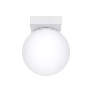 Bílé stropní svítidlo se skleněným stínidlem ø 12 cm Umerta – Nice Lamps