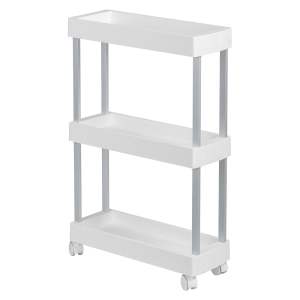 Bílý plastový pojízdný regál 45×80 cm Mino – Wenko