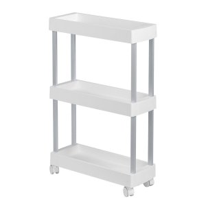 Bílý plastový pojízdný regál 45×80 cm Mino – Wenko