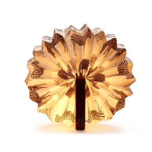 Tmavě hnědá stmívatelná stolní lampa (výška 3,5 cm) Velvet Accordion – Gingko
