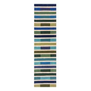 Zelený vlněný koberec běhoun 230×60 cm Piano – Flair Rugs