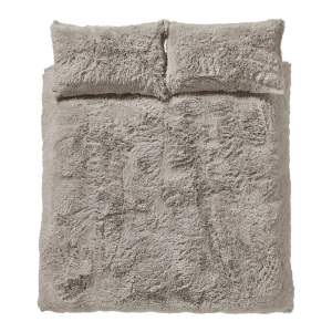 Hnědé povlečení na dvoulůžko z mikroplyše 200×200 cm Cuddly – Catherine Lansfield