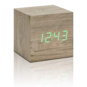 Digitální budík Wooden Cube Click – Gingko