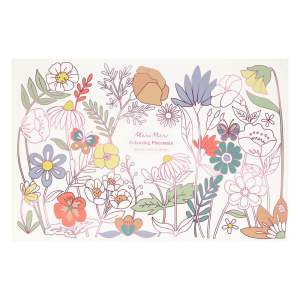 Papírová prostírání v sadě 8 ks 28×42.5 cm Butterflies & Flowers – Meri Meri