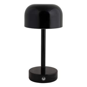 Černá LED stolní lampa s kovovým stínidlem (výška 24,5 cm) James – Leitmotiv