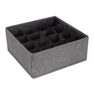 Šedý organizér do zásuvky s 16 přihrádkami Bigso Box of Sweden Drawer