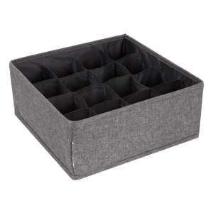 Šedý organizér do zásuvky s 16 přihrádkami Bigso Box of Sweden Drawer