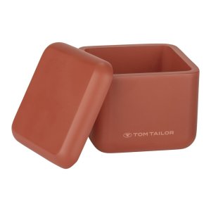 Oranžový koupelnový organizér na vatové tampony z polyresinu Tom Tailor T-Rounded – Wenko