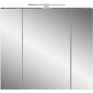 Tmavě šedá koupelnová skříňka se zrcadlem 76×71 cm – Germania