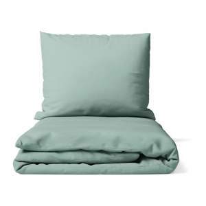 Zelené povlečení na jednolůžko z mikrosaténu 140×200 cm Basic – Bonami Essentials
