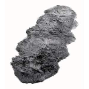 Šedá ovčí kožešina Native Natural Double, 60 x 240 cm