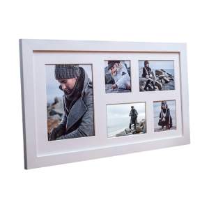 Bílý rámeček na 5 fotografií Styler Narvik, 51 x 27 cm