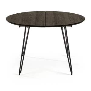 Kulatý rozkládací jídelní stůl s deskou v dekoru jasanového dřeva ø 120 cm Norfort – Kave Home