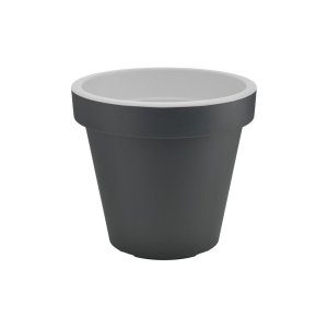 Šedo-bílý květináč Gardenico Metro Twist, ø 29,5 cm