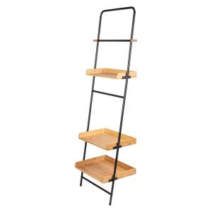 Kovový regál v černo-přírodní barvě 56×180 cm Loft – Wenko
