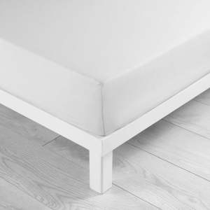 Bílé napínací prostěradlo z mikrovlákna 90×190 cm Oscar – douceur d’intérieur