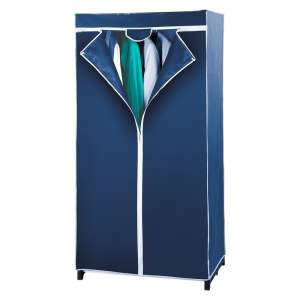 Modrá látková šatní skříň 75×150 cm Air – Wenko