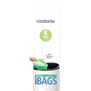 Kompostovatelné pytle na odpadky v sadě 10 ks 10 l PerfectFit K – Brabantia