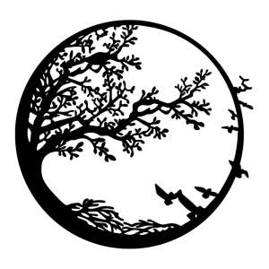 Kovová nástěnná dekorace 68×66 cm Tree – Wallity