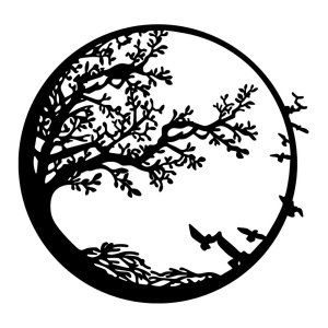 Kovová nástěnná dekorace 68×66 cm Tree – Wallity