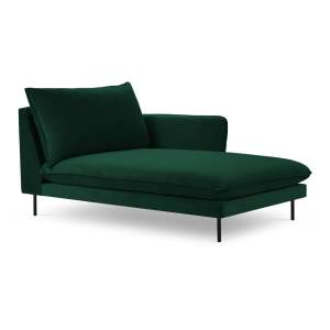 Tmavě zelená sametová lenoška (pravý roh) Vienna – Cosmopolitan Design