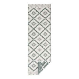 Zeleno-krémový venkovní koberec NORTHRUGS Malibu, 250 x 80 cm