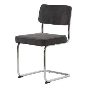 Šedá manšestrová jídelní židle Rupert – Unique Furniture