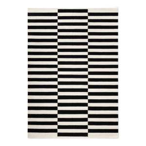 Černo-bílý oboustranný ručně tkaný vlněný koberec 160×230 cm Donna – Hanse Home