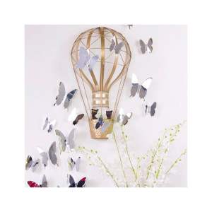 Sada 12 samolepek s 3D efektem Ambiance Mirror Butterflies