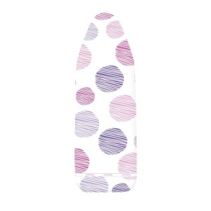 Bílo-fialový potah na žehlicí prkno Wenko Dots S