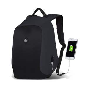 Tmavě šedo-černý batoh s USB portem My Valice SECRET Smart Bag
